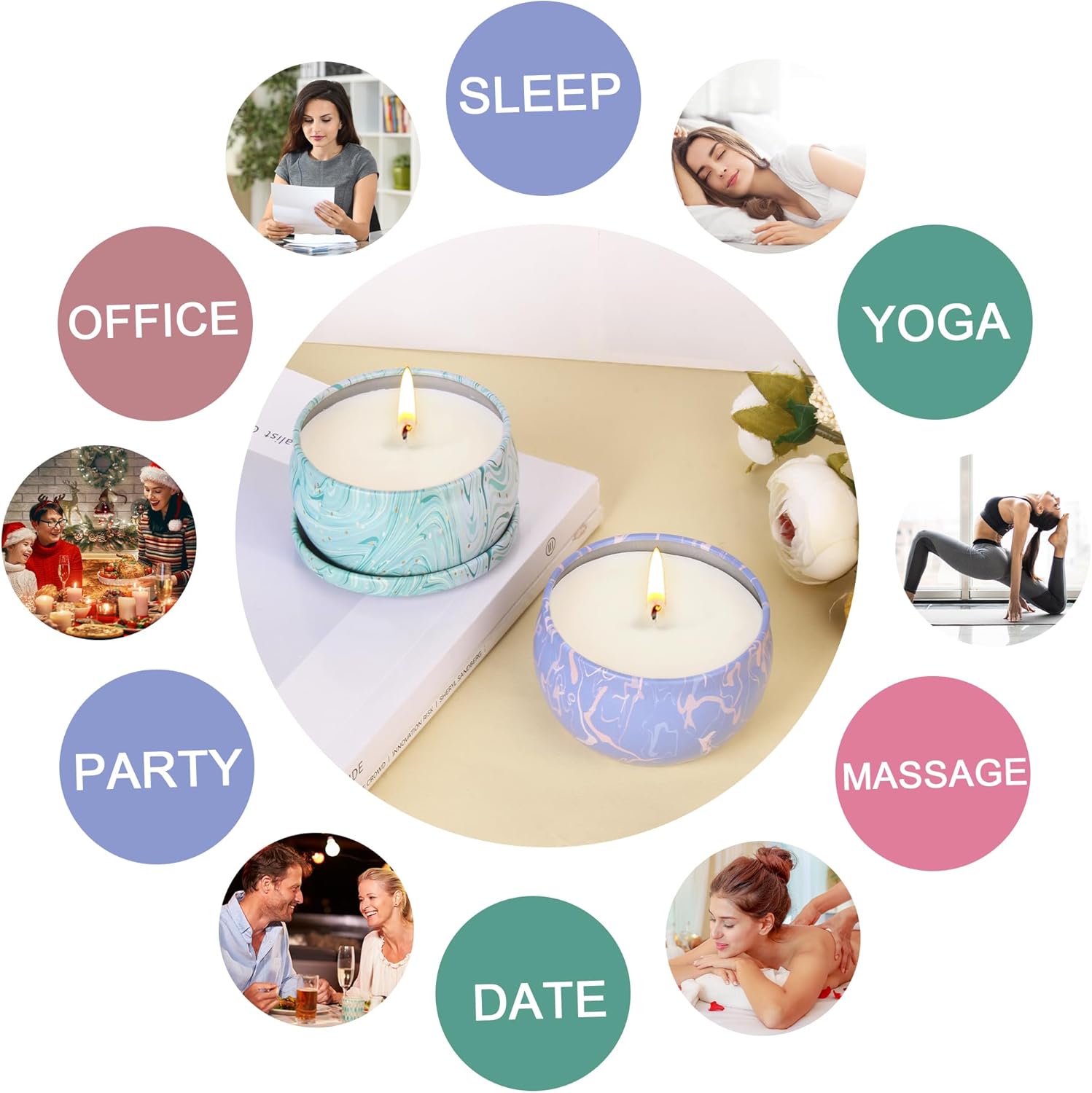 Bougie parfumée pour une décoration élégante, ambiance chaleureuse et détente garantie – Image 4