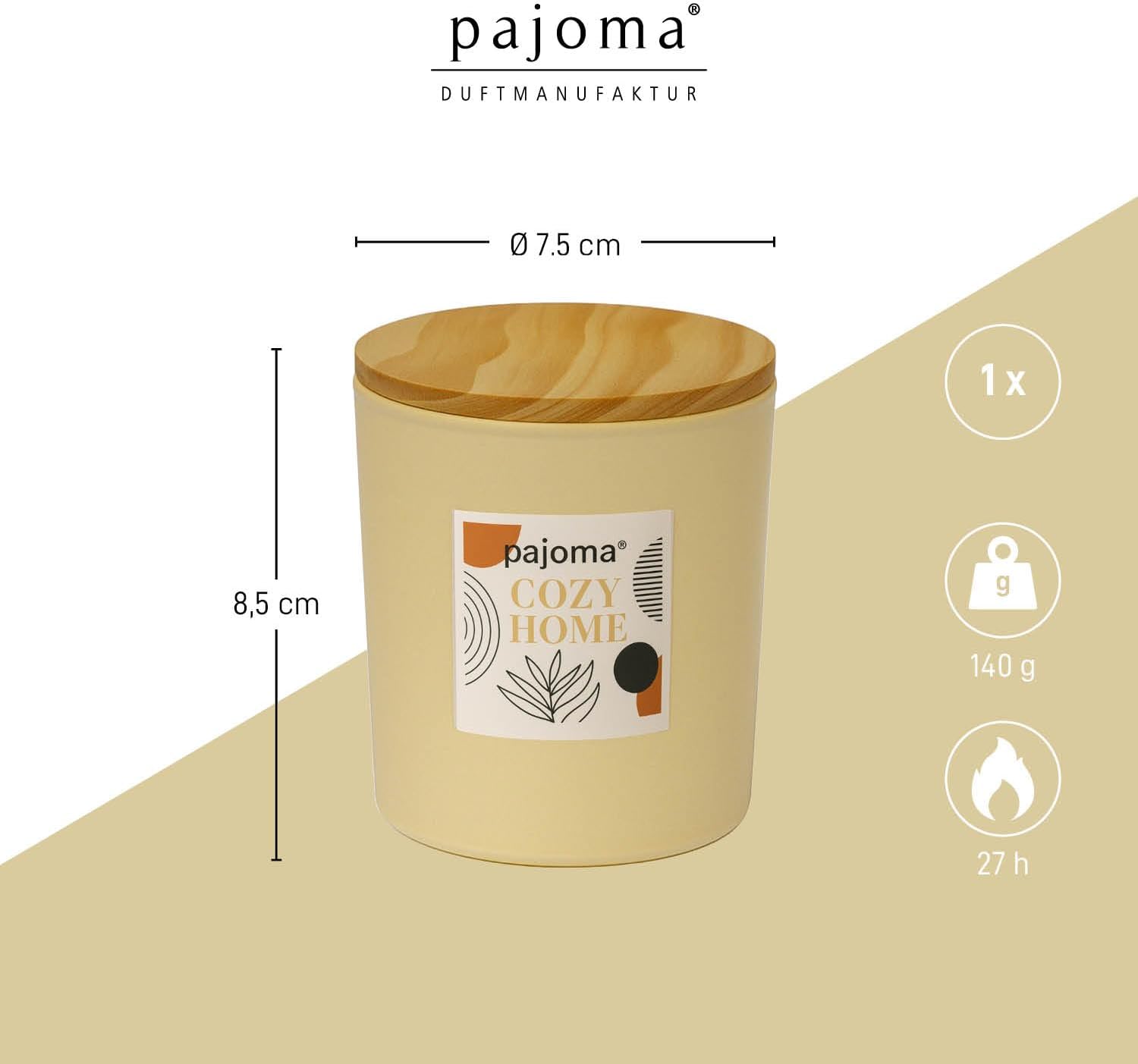 Bougie parfumée pour une décoration élégante, créant une ambiance chaleureuse – Image 3