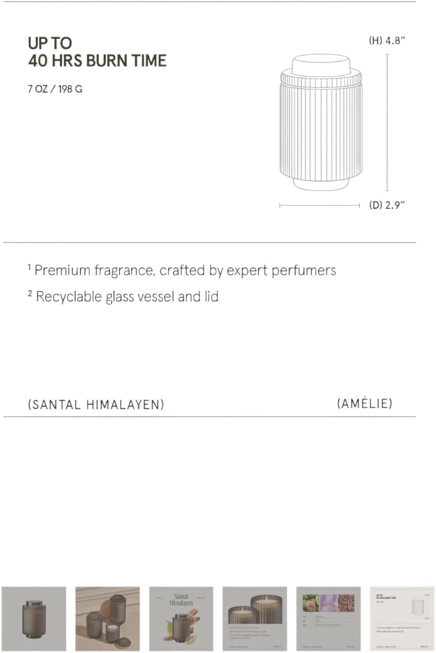 Bougie parfumée pour une décoration apaisante, créant une ambiance chaleureuse – Image 3