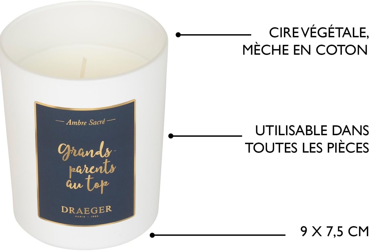 Bougie parfumée pour une décoration élégante, créant une ambiance chaleureuse – Image 3