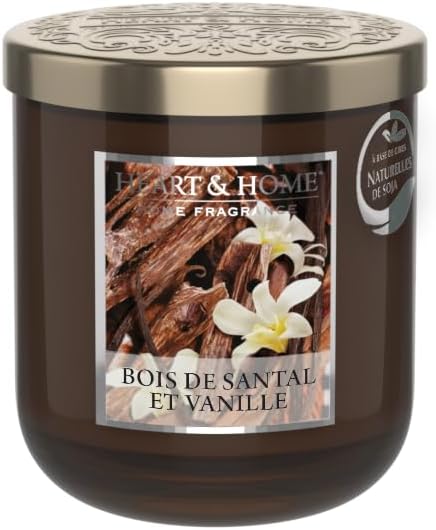 Bougie parfumée pour une décoration élégante, créant une ambiance chaleureuse