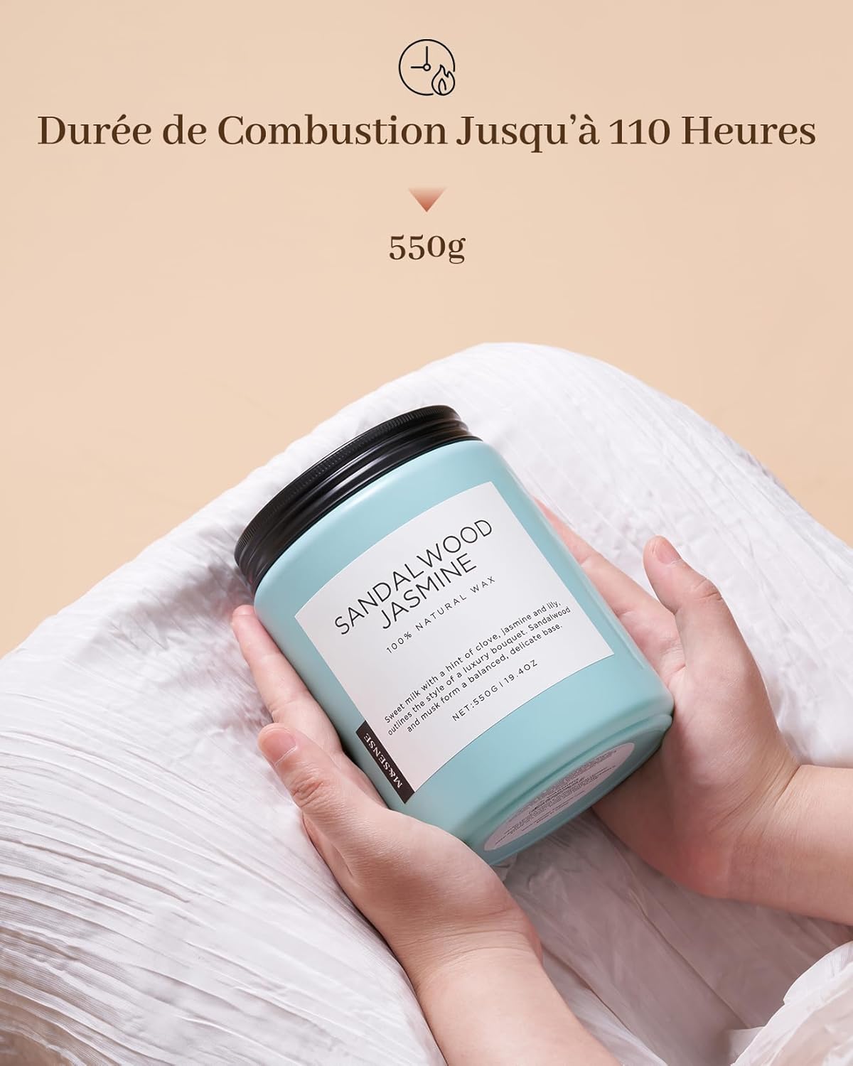 Bougie parfumée pour une ambiance chaleureuse, idéale pour la décoration et la détente – Image 4