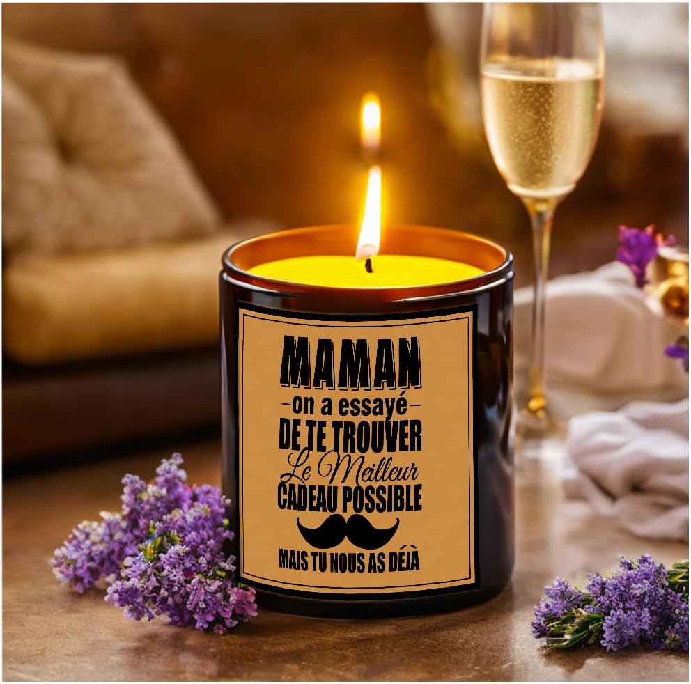 Bougie parfumée pour une décoration élégante, créant une ambiance chaleureuse – Image 2
