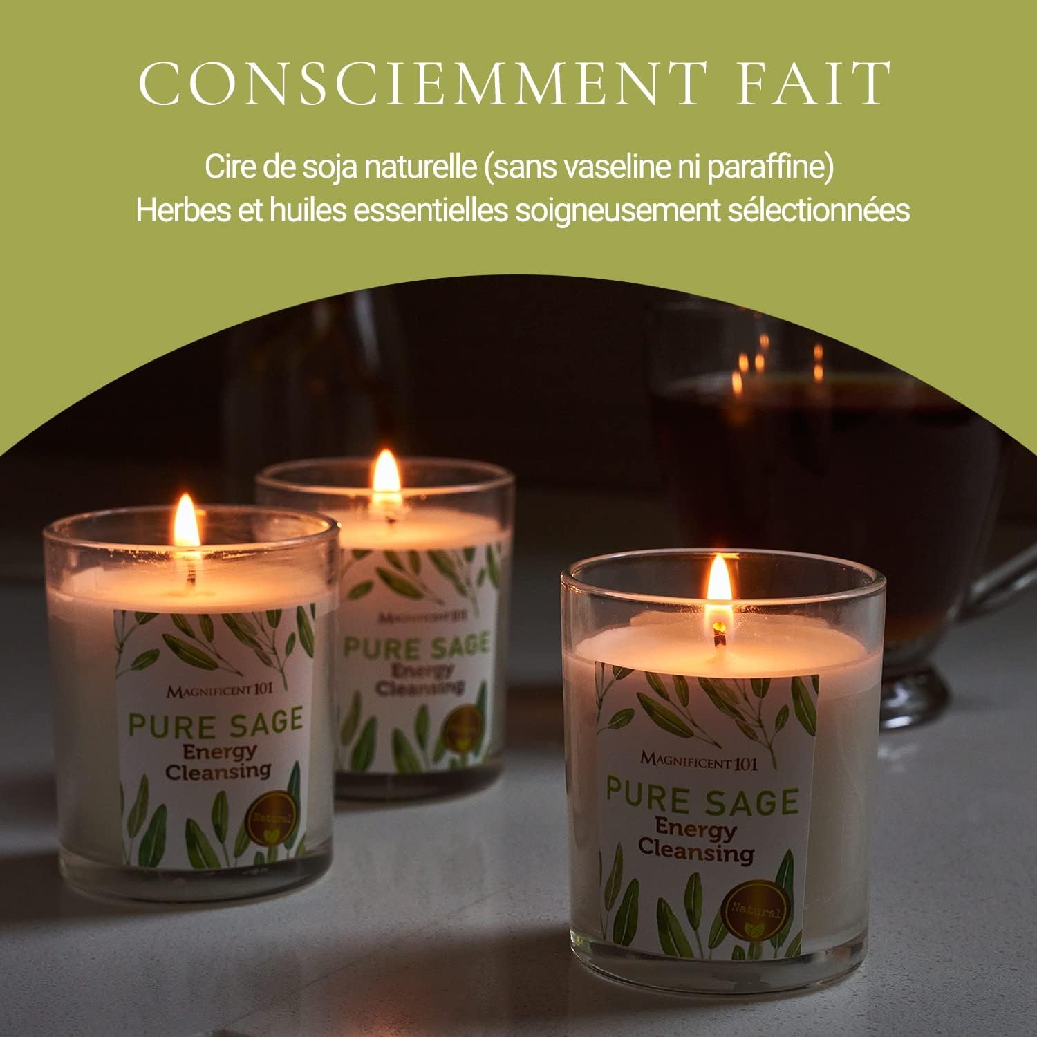 Bougie parfumée pour la détente - Créez une ambiance chaleureuse et relaxante – Image 4
