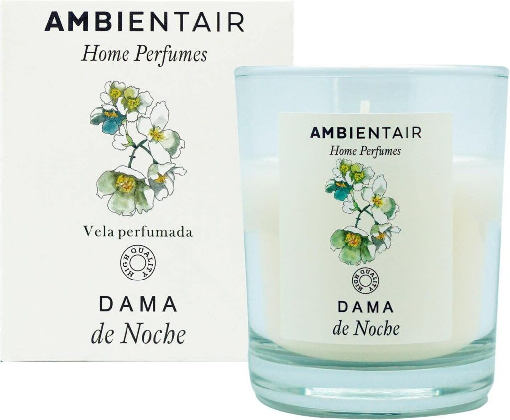 Bougie parfumée pour une décoration élégante, créant une ambiance chaleureuse