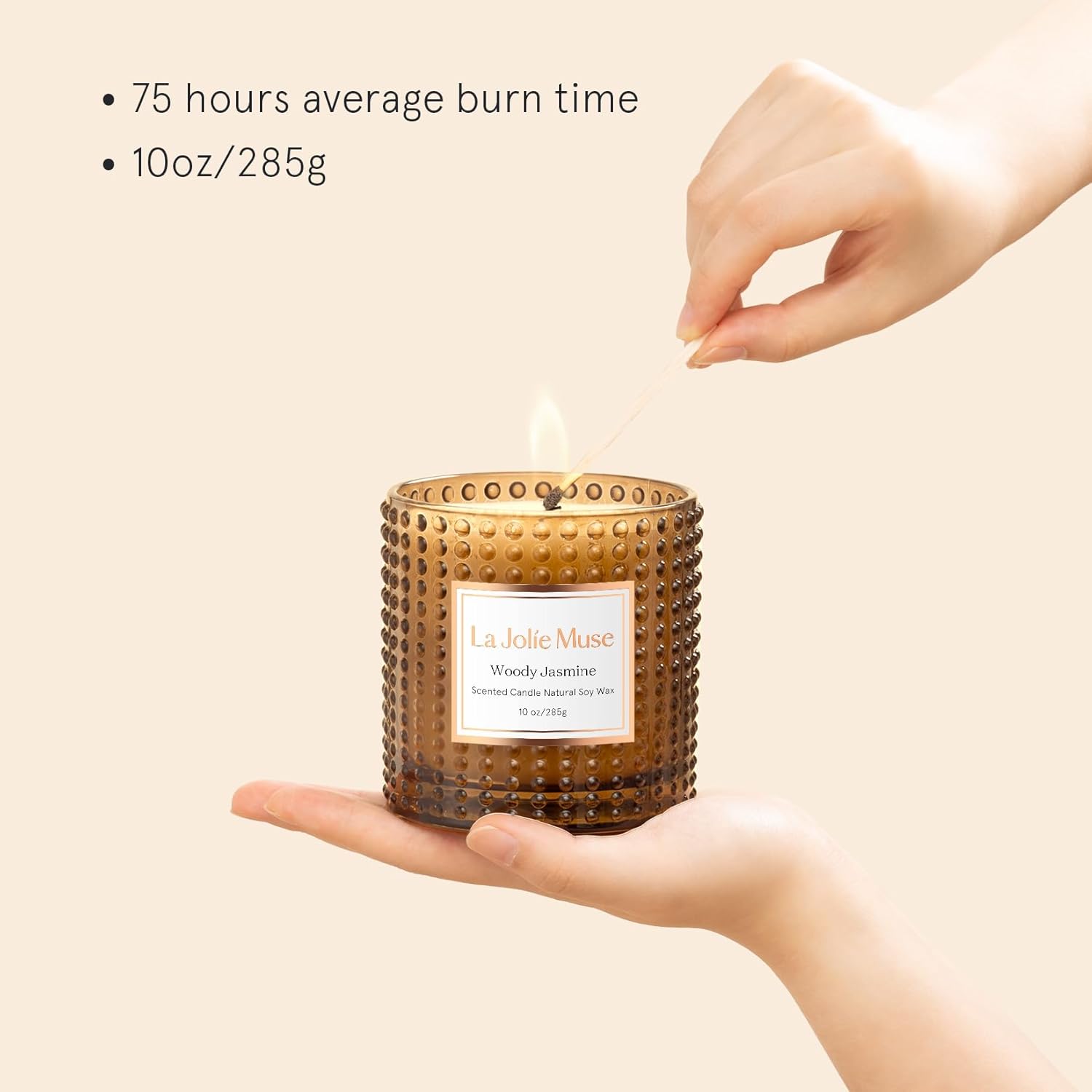 Bougie parfumée pour une décoration élégante, créant une ambiance chaleureuse – Image 2