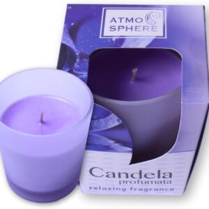Bougie parfumée pour une ambiance chaleureuse, idéale pour la détente et la décoration