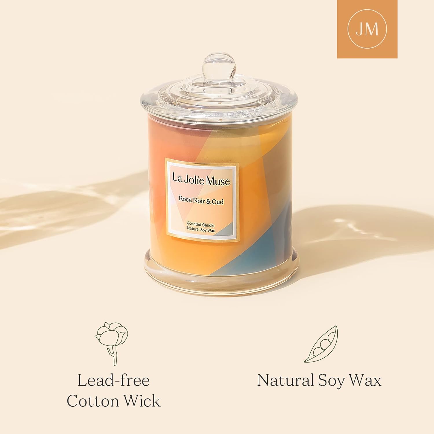 Bougie parfumée pour une décoration élégante, créant une ambiance chaleureuse – Image 5
