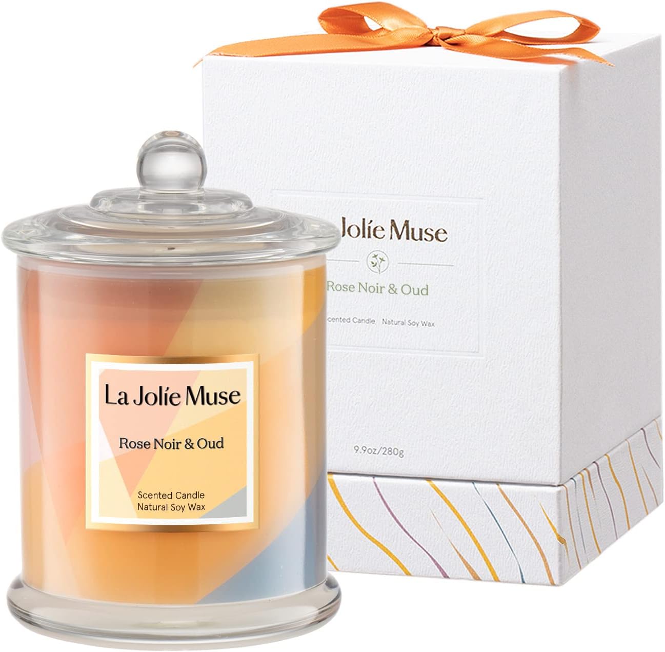 Bougie parfumée pour une décoration élégante, créant une ambiance chaleureuse