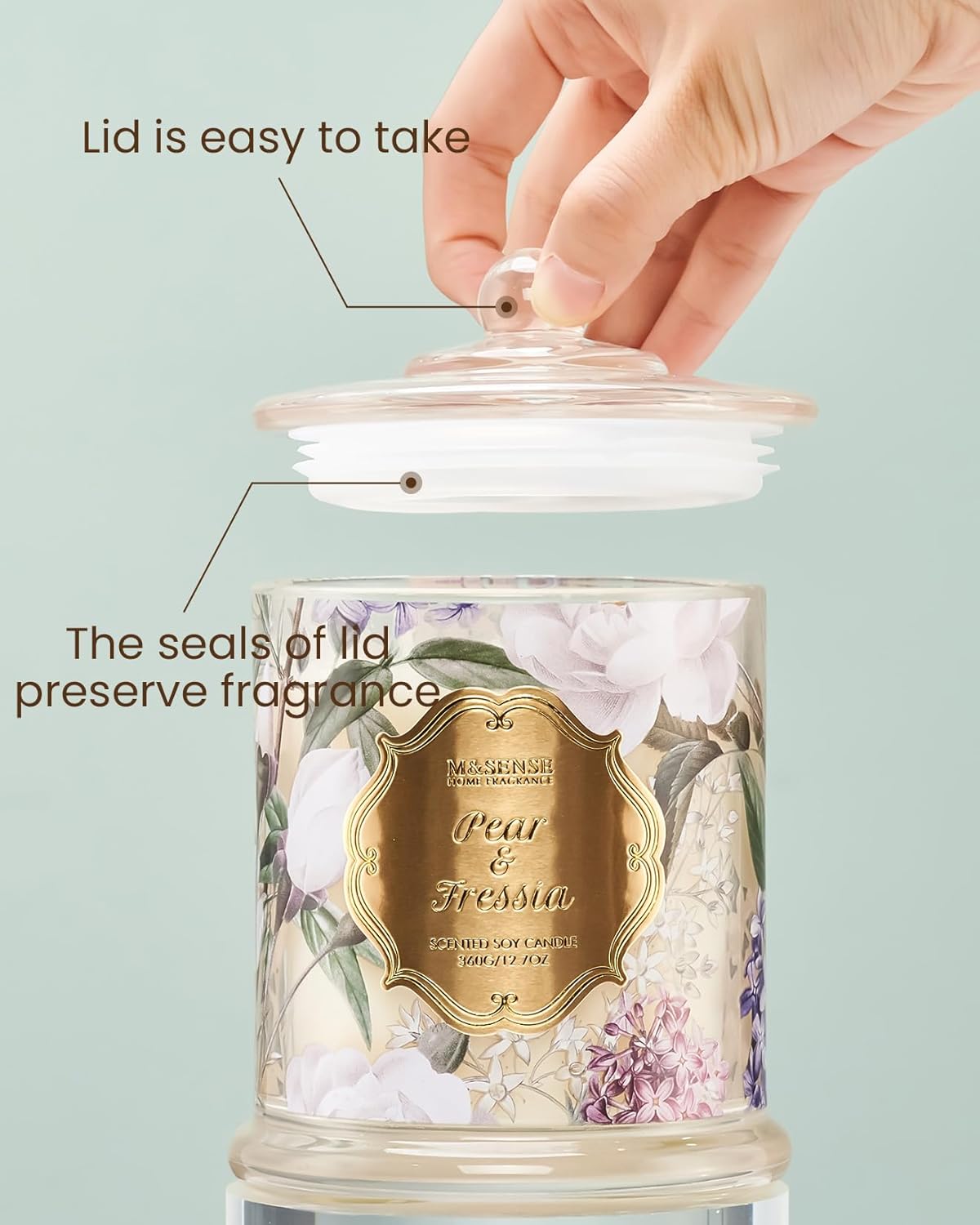 Bougie parfumée pour la détente, idéale pour créer une ambiance chaleureuse – Image 3
