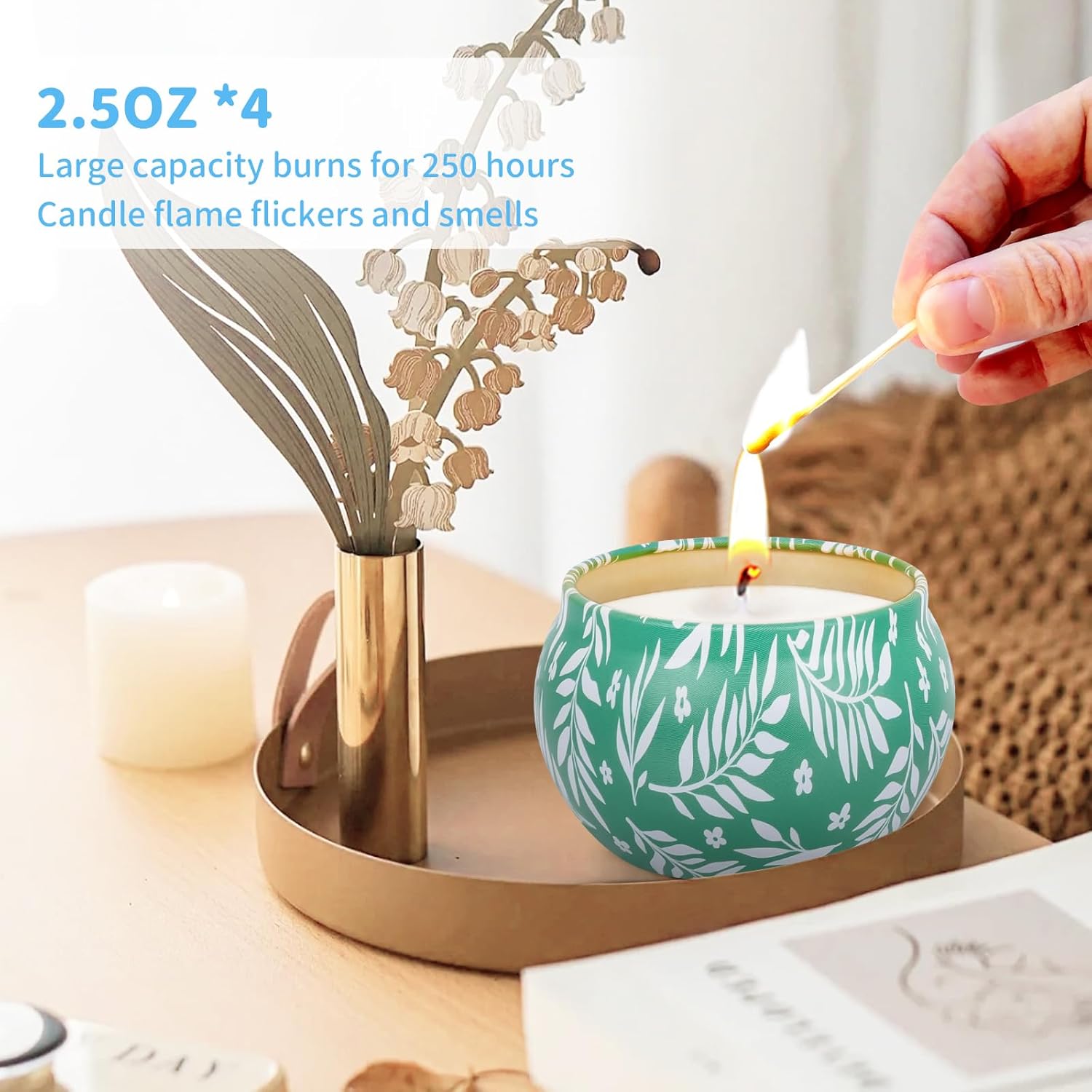 Bougie parfumée pour la détente - Ambiance chaleureuse et apaisante – Image 5