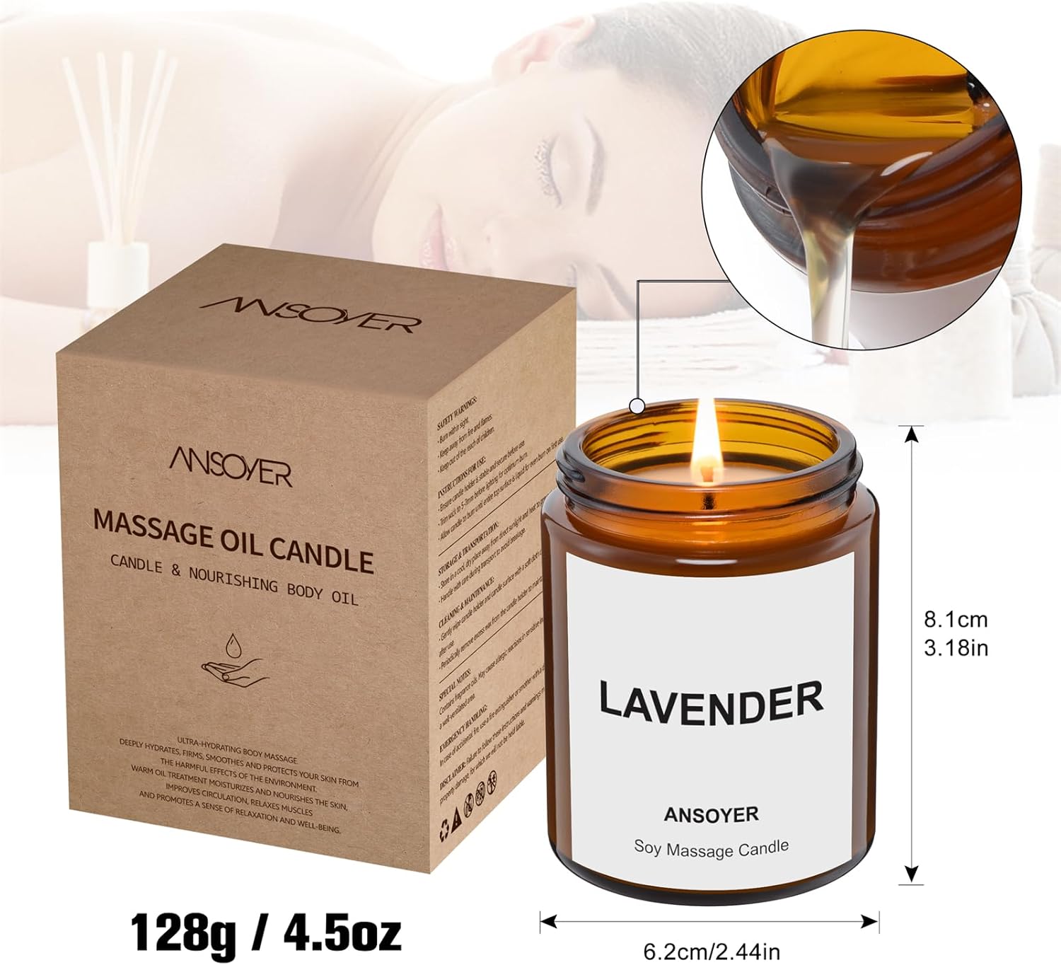 Bougie parfumée pour créer une ambiance chaleureuse lors de vos soirées détente – Image 6