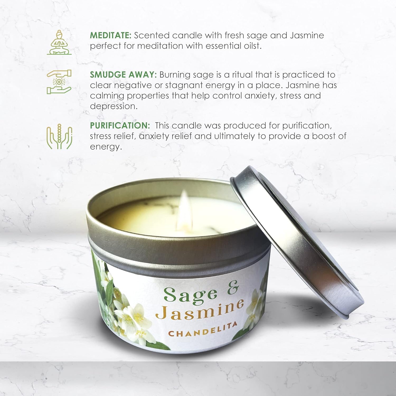 Bougie parfumée pour une décoration apaisante et une ambiance chaleureuse – Image 3