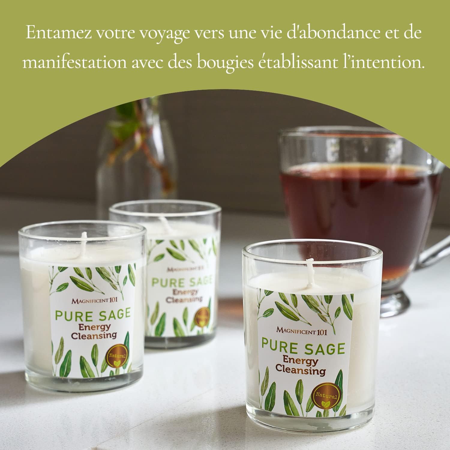 Bougie parfumée pour la détente - Créez une ambiance chaleureuse et relaxante – Image 2