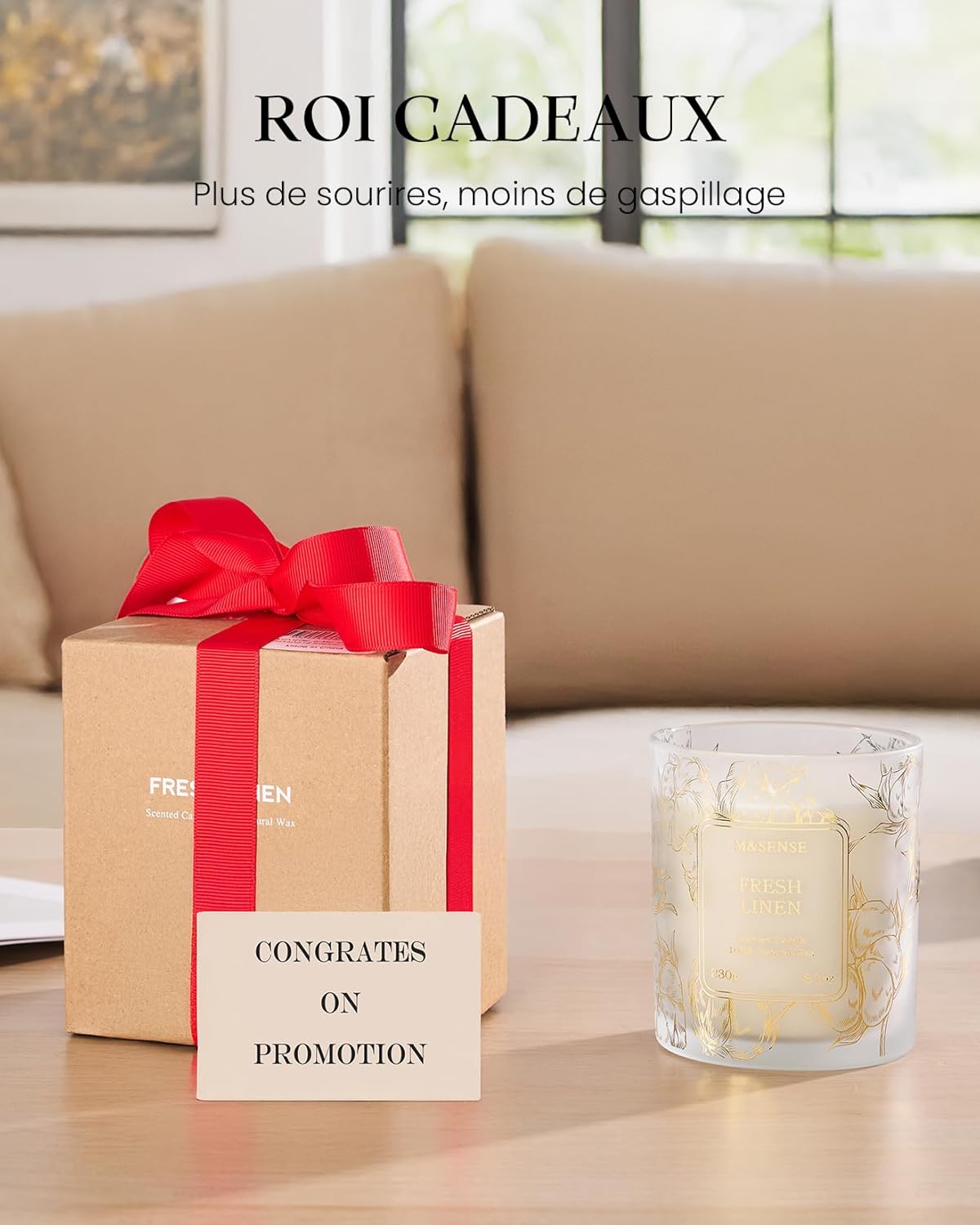 Bougie parfumée pour un cadeau élégant, créant une ambiance chaleureuse – Image 11