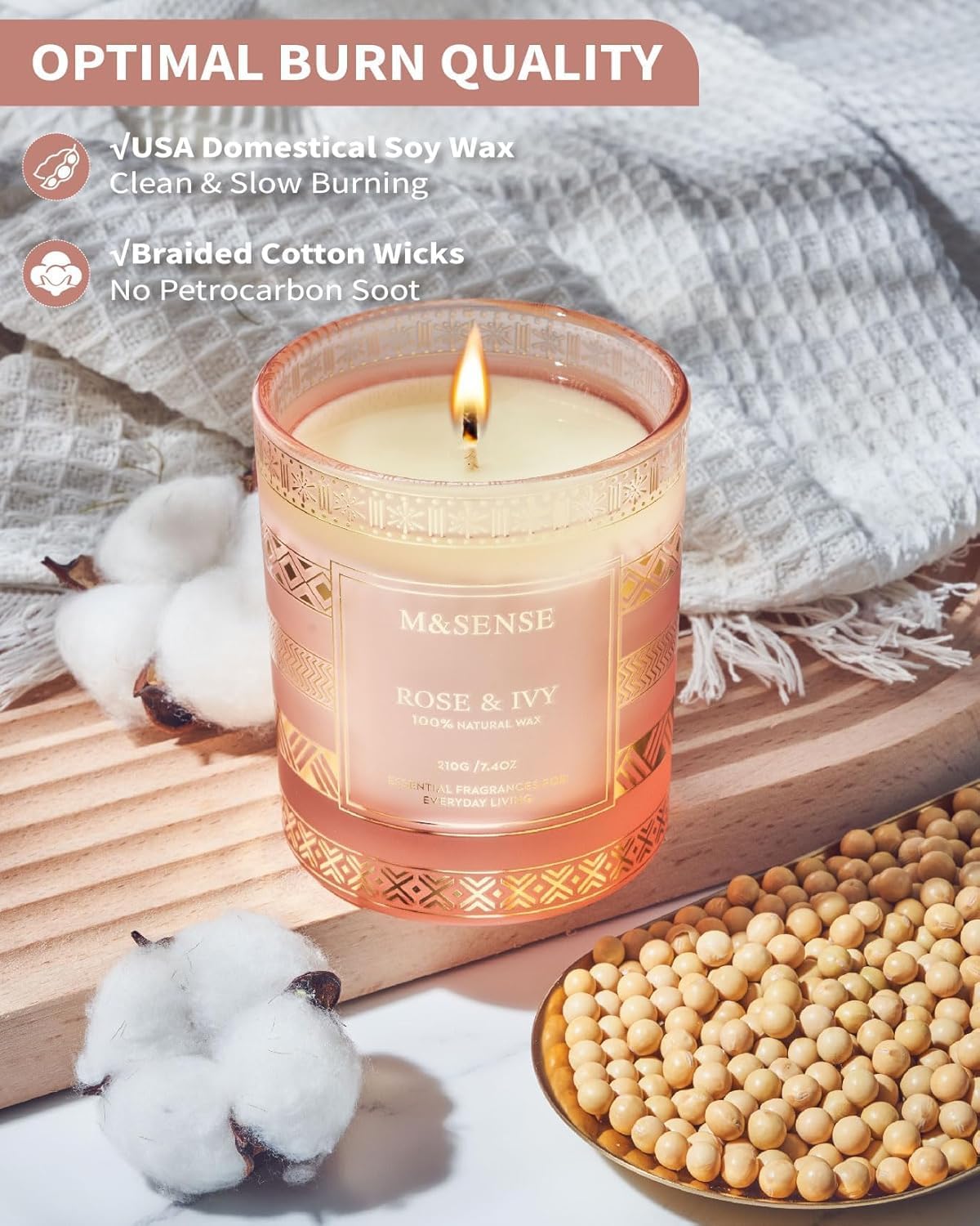 Bougie parfumée pour la détente : une ambiance chaleureuse et relaxante – Image 3