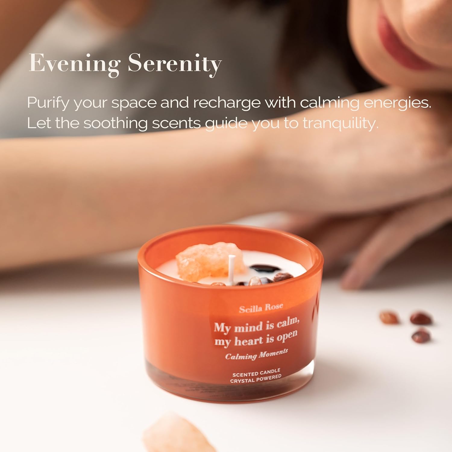 Bougie parfumée pour la détente, créant une ambiance chaleureuse et apaisante – Image 5