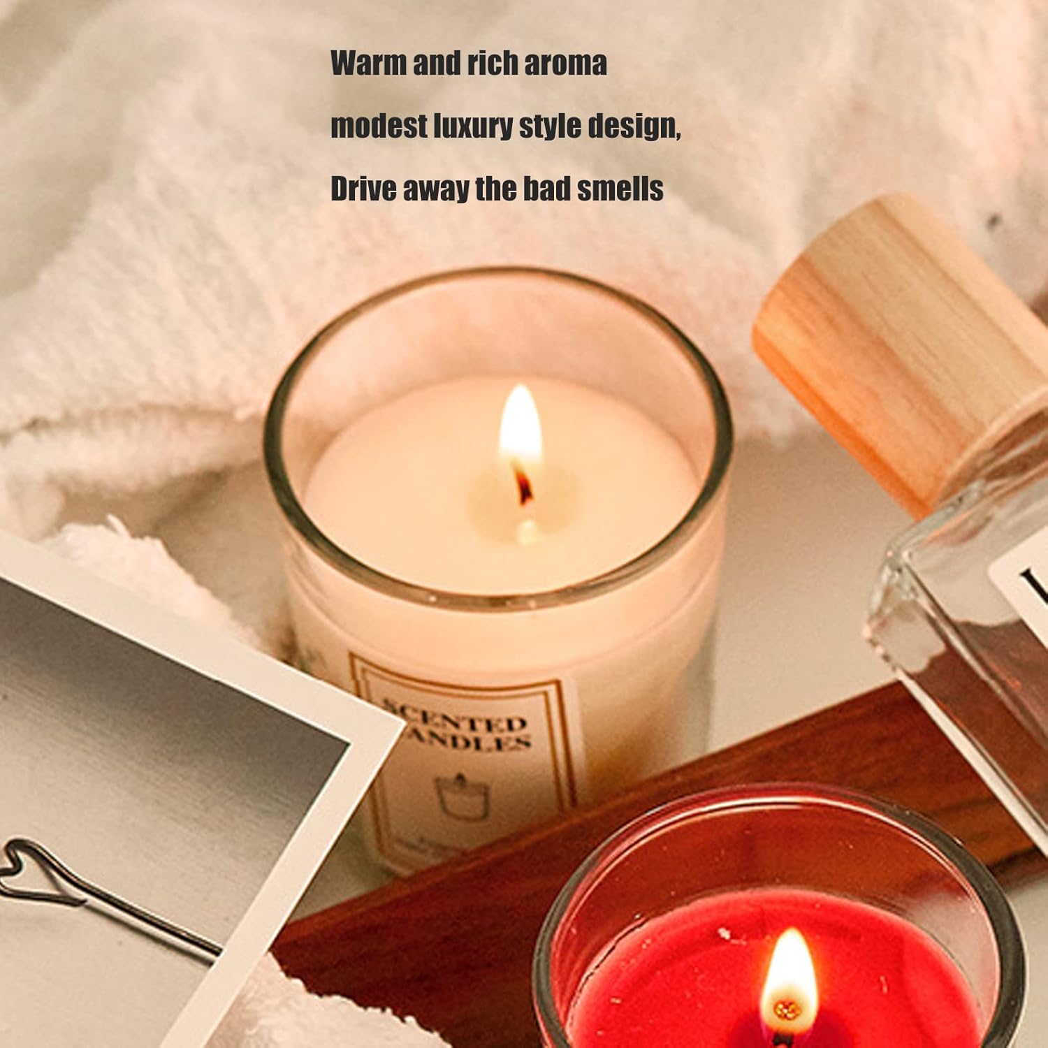 Bougie parfumée pour une décoration élégante : créez une ambiance chaleureuse et apaisante – Image 3
