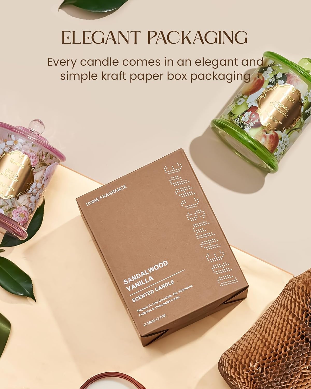 Bougie parfumée pour la détente, idéale pour créer une ambiance chaleureuse – Image 4