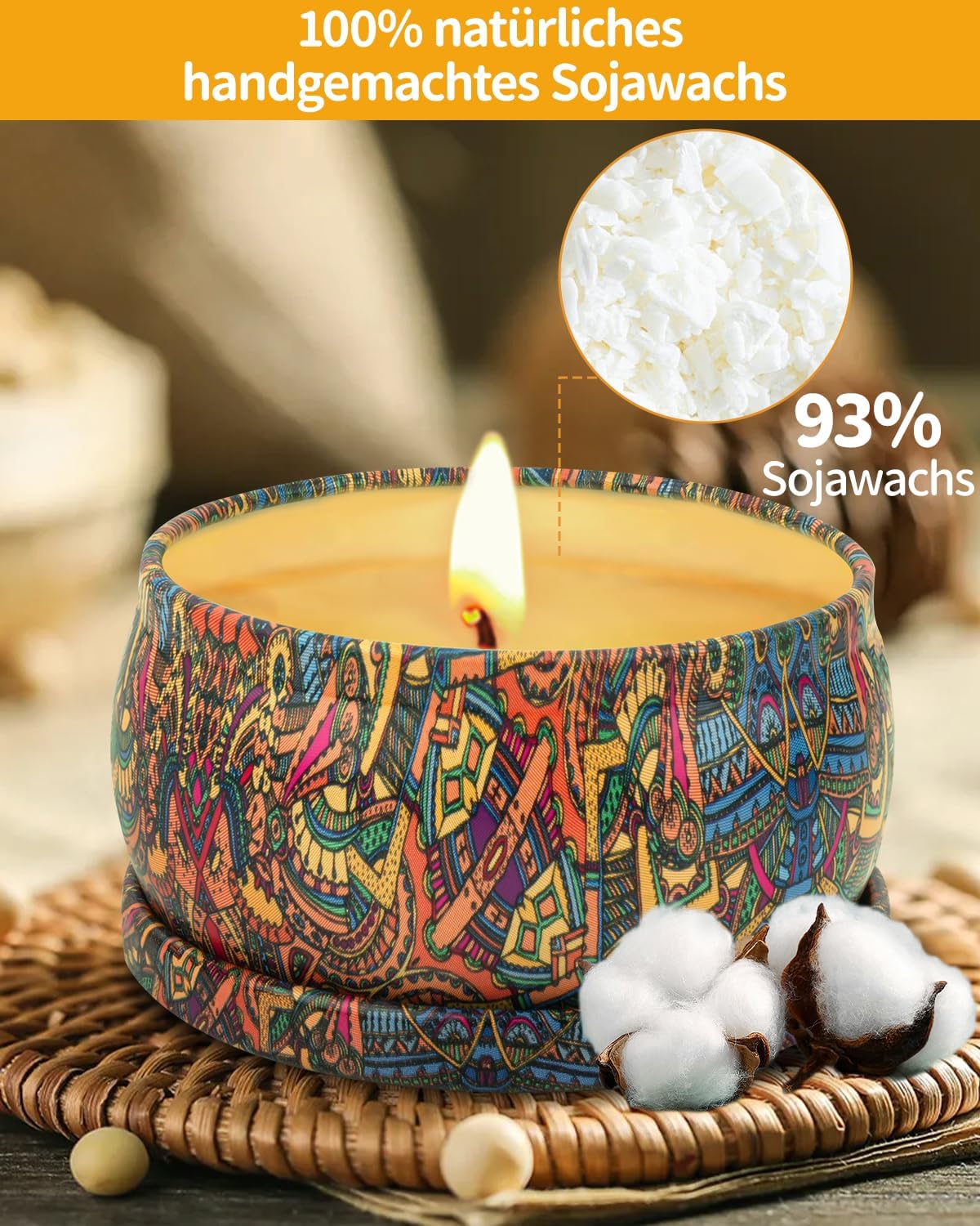 Bougie parfumée pour un cadeau idéal, créant une ambiance chaleureuse et relaxante – Image 4