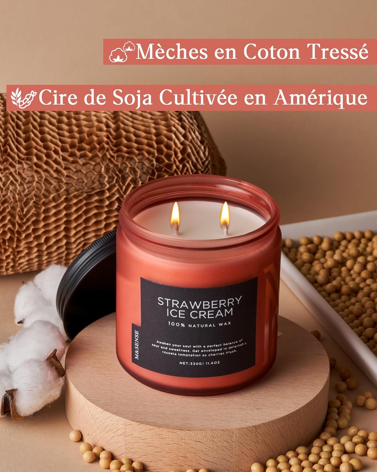 Bougie parfumée pour la détente : créez une ambiance chaleureuse et apaisante – Image 3