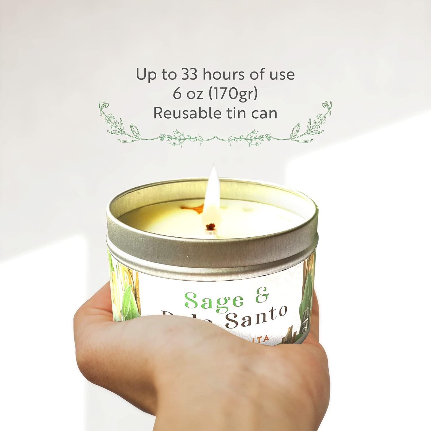 Bougie parfumée pour une décoration chaleureuse, créant une ambiance relaxante – Image 4