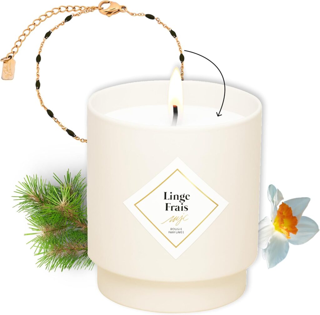 Bougie parfumée pour créer une ambiance chaleureuse et relaxante