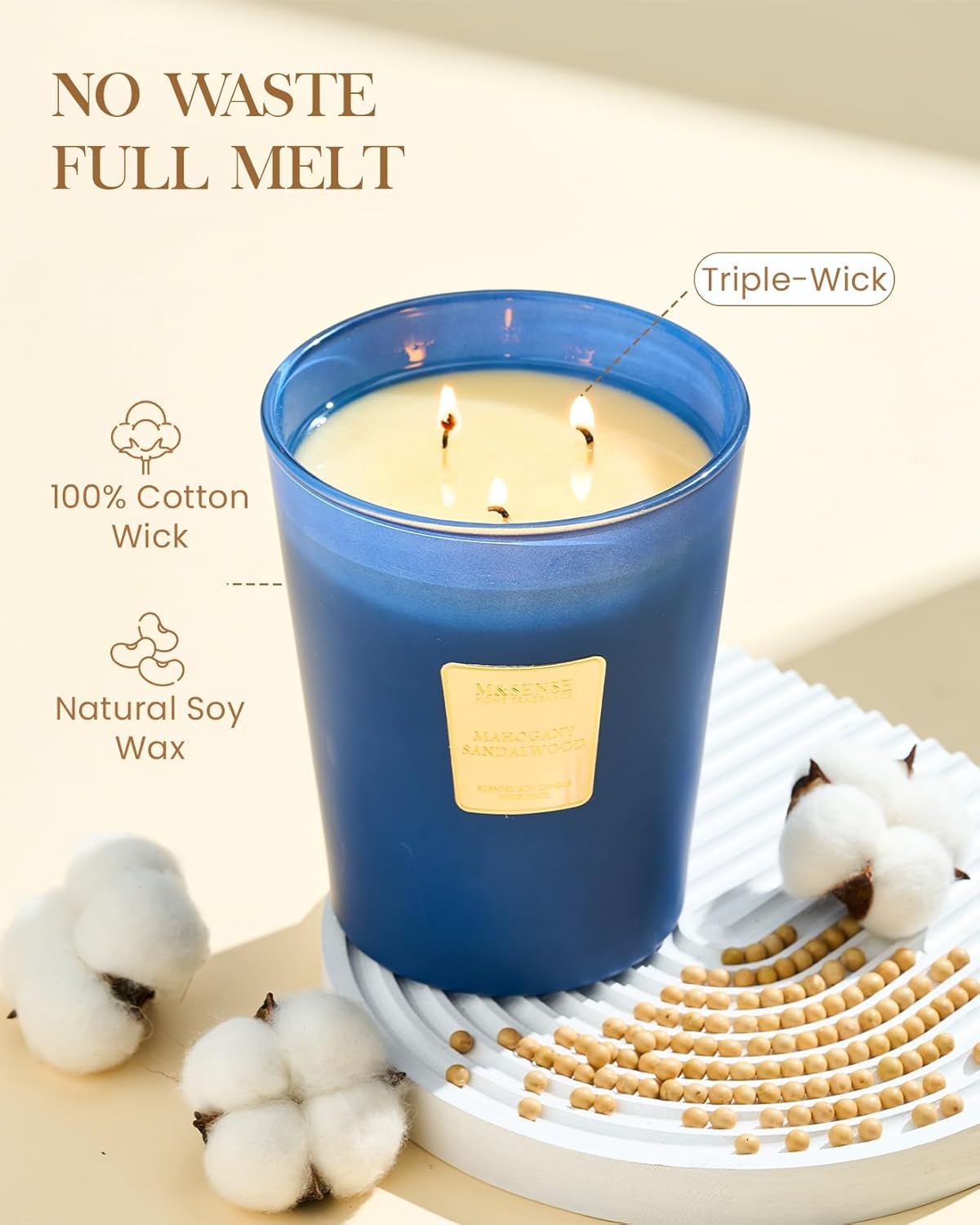 Bougie parfumée pour une décoration apaisante et une ambiance chaleureuse – Image 3