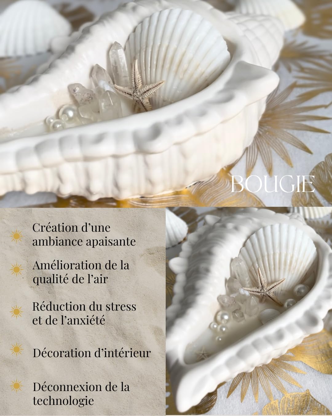 Bougie parfumée pour une décoration élégante, créant une ambiance chaleureuse – Image 2