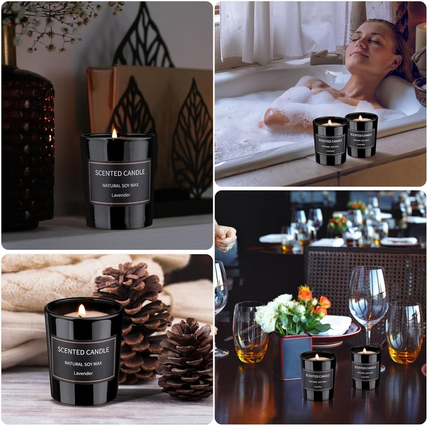 Bougie parfumée pour une ambiance chaleureuse en décoration intérieure – Image 3