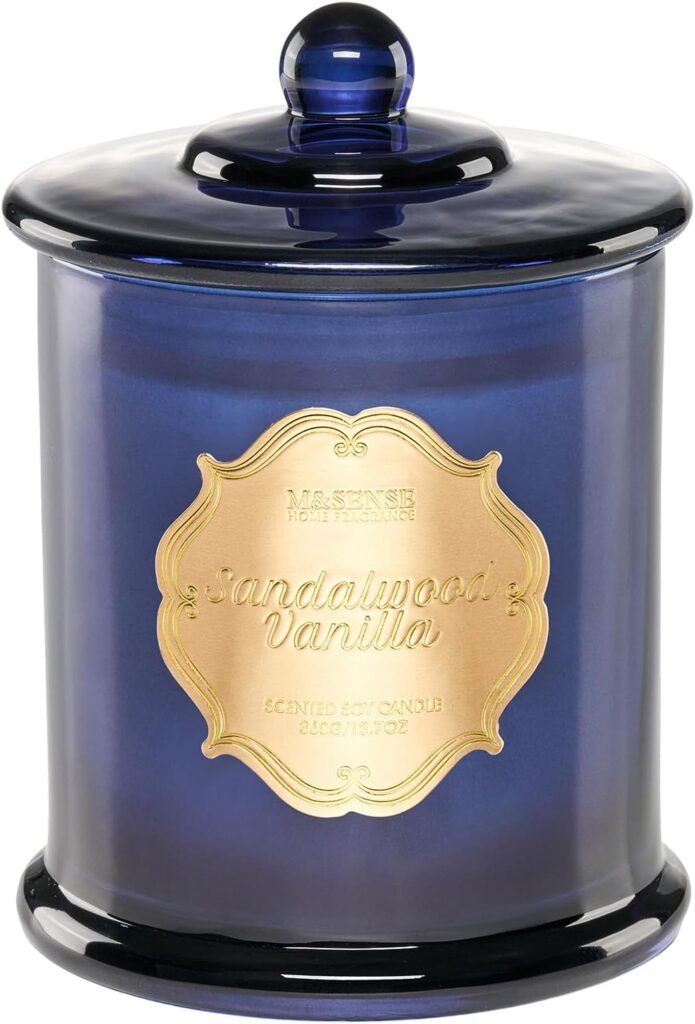 Bougie parfumée pour une décoration élégante, créant une ambiance chaleureuse