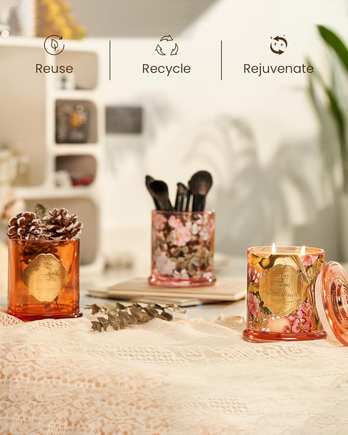 Bougie parfumée pour la détente, idéale pour créer une ambiance chaleureuse – Image 5
