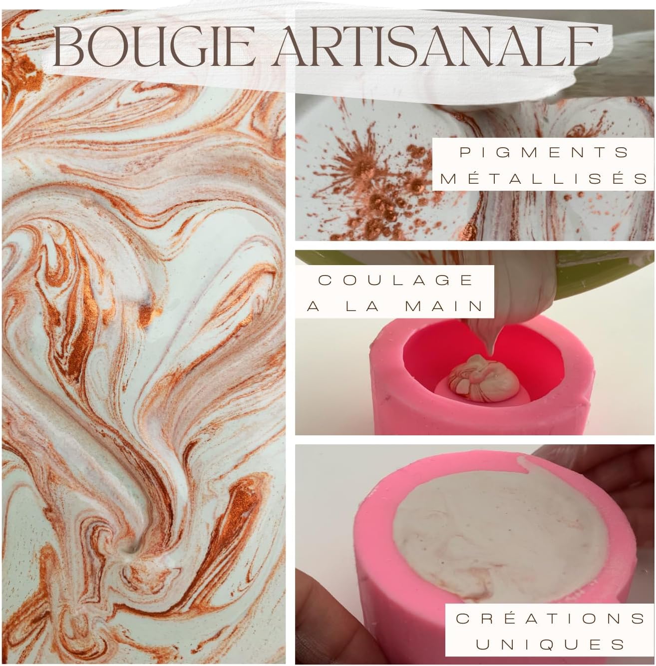 Bougie parfumée pour une ambiance chaleureuse, idéale pour la détente et la décoration – Image 5