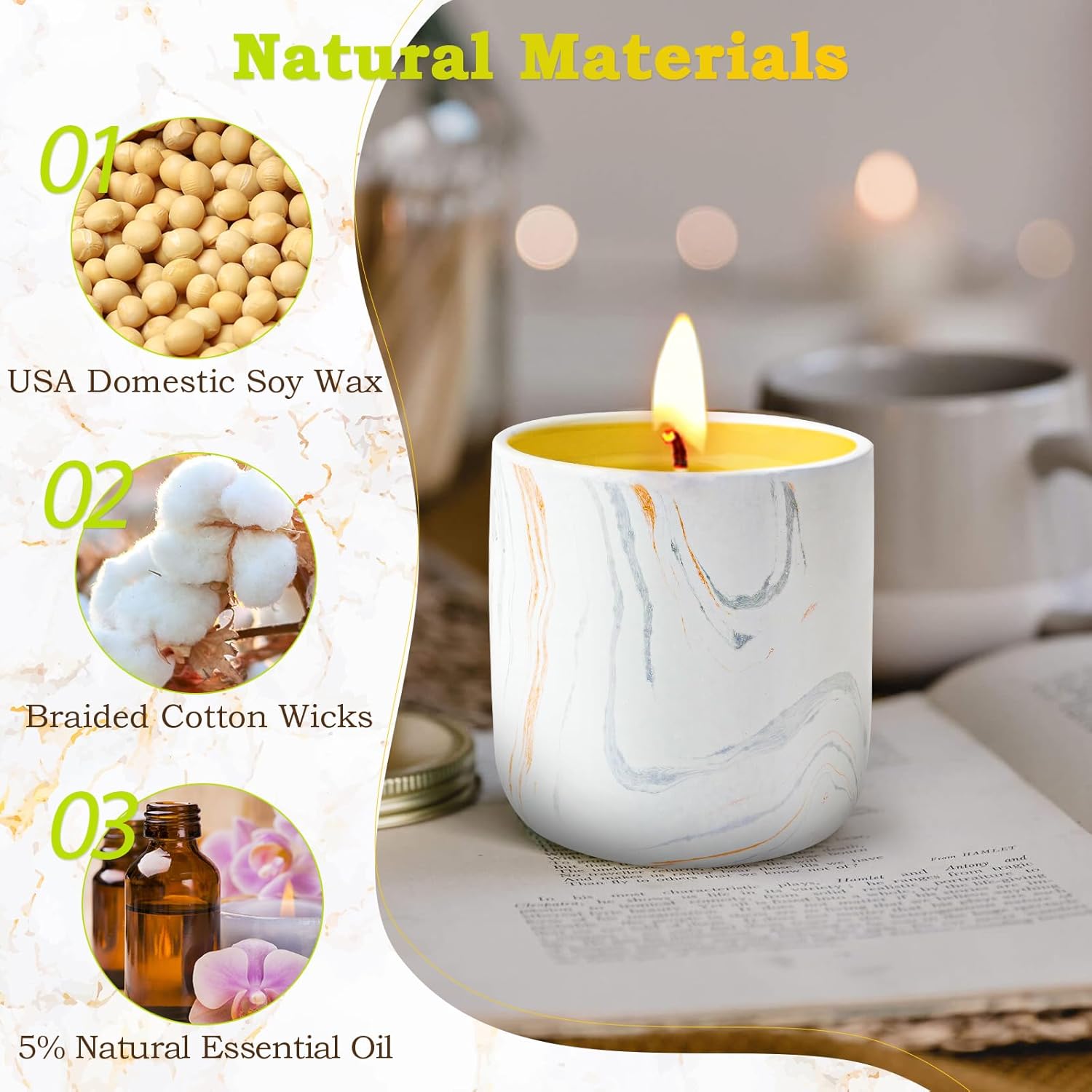 Bougie parfumée pour la détente - Créez une ambiance chaleureuse à la maison – Image 2