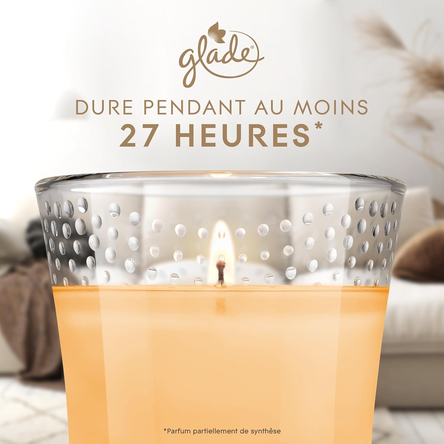 Bougie parfumée pour une décoration élégante, créant une ambiance chaleureuse – Image 4