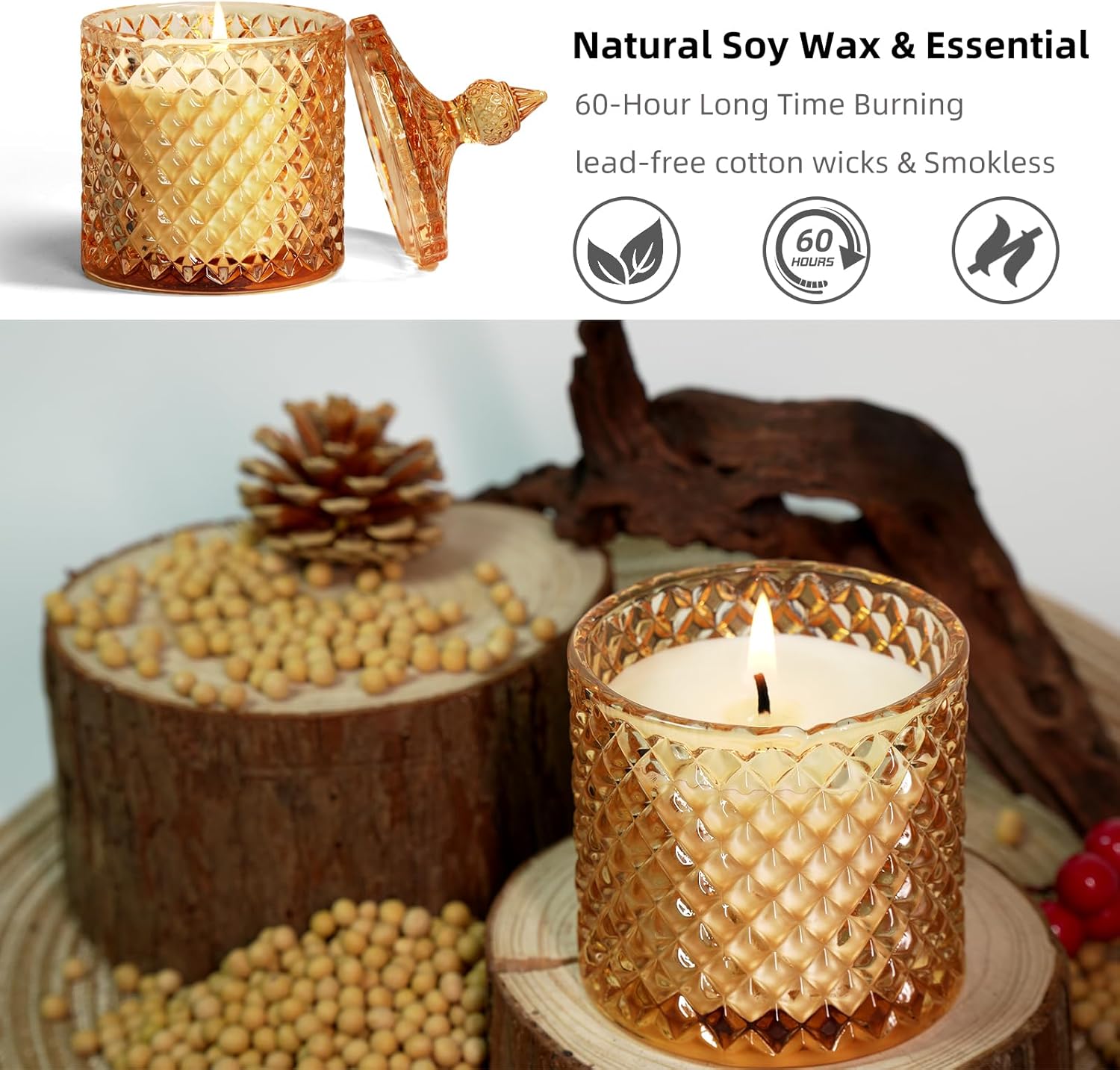 Bougie parfumée pour une décoration apaisante - Créez une ambiance chaleureuse – Image 5
