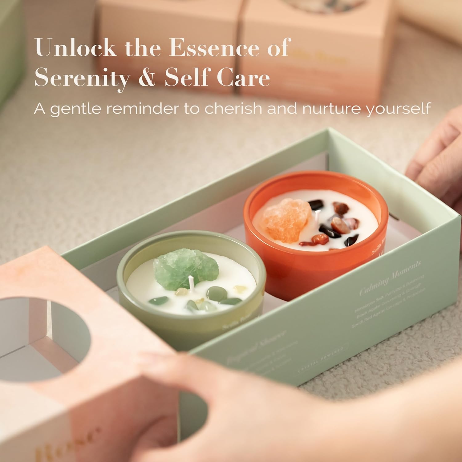 Bougie parfumée pour la détente, créant une ambiance chaleureuse et apaisante – Image 3