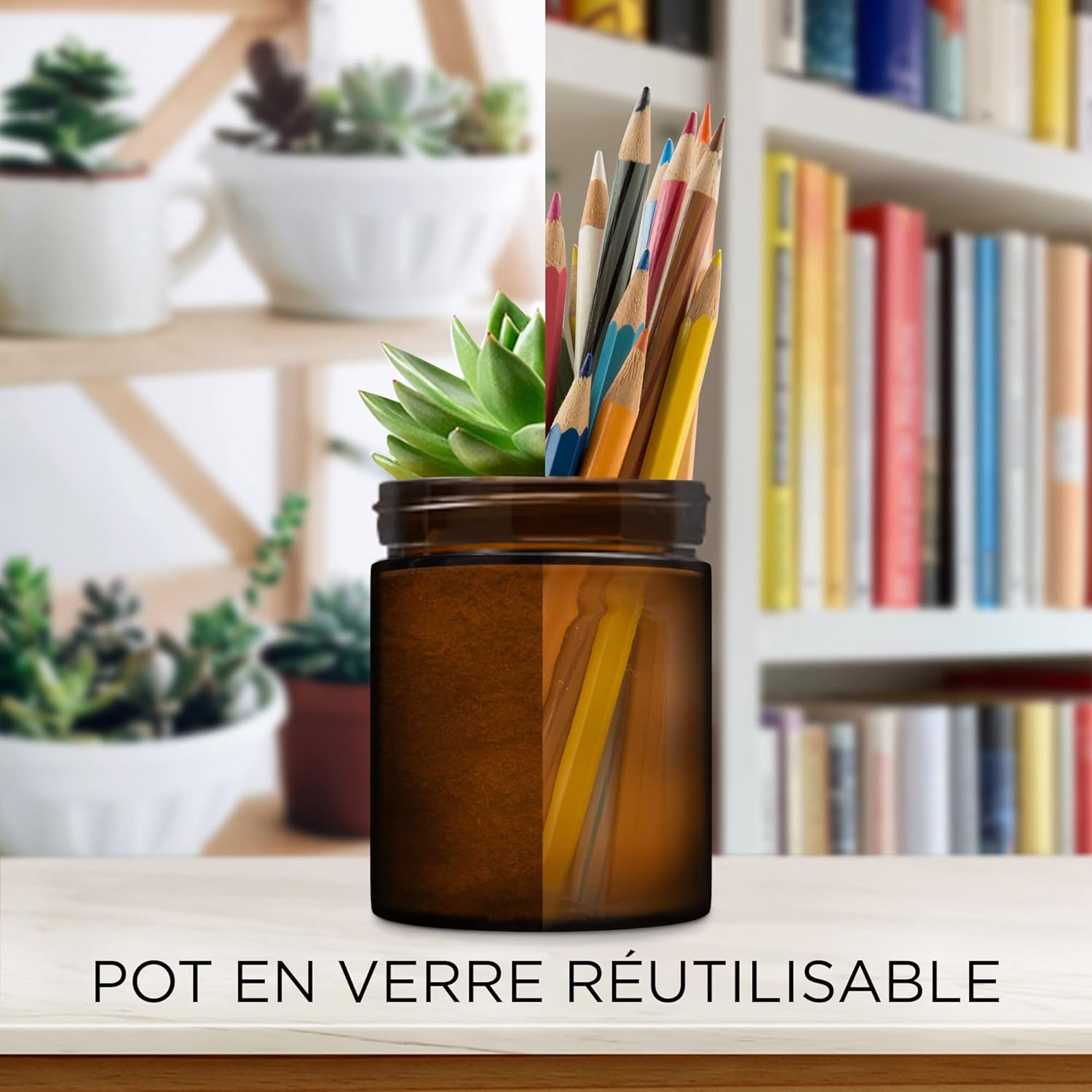 Bougie parfumée pour une décoration élégante, créant une ambiance chaleureuse – Image 7