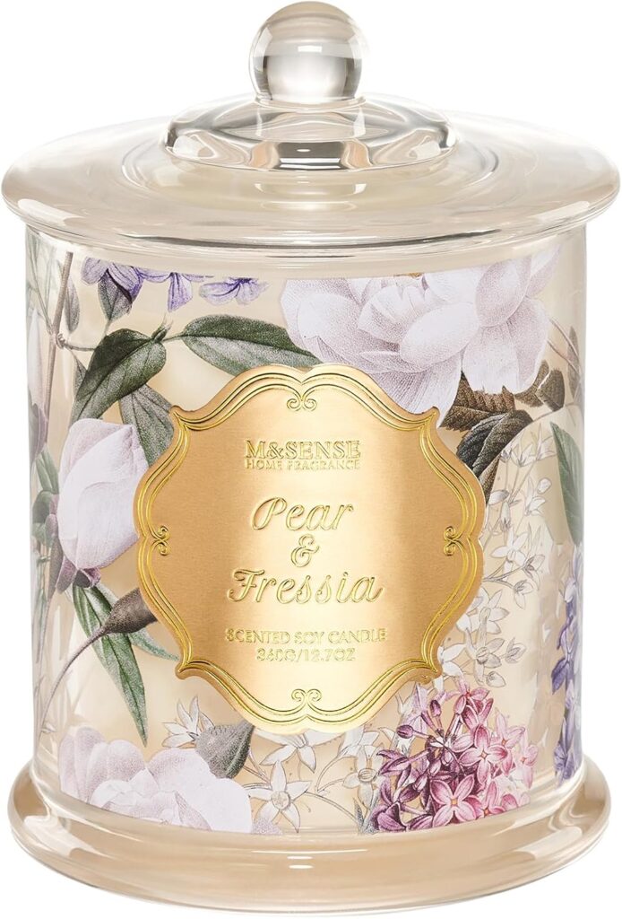Bougie parfumée pour la détente, idéale pour créer une ambiance chaleureuse