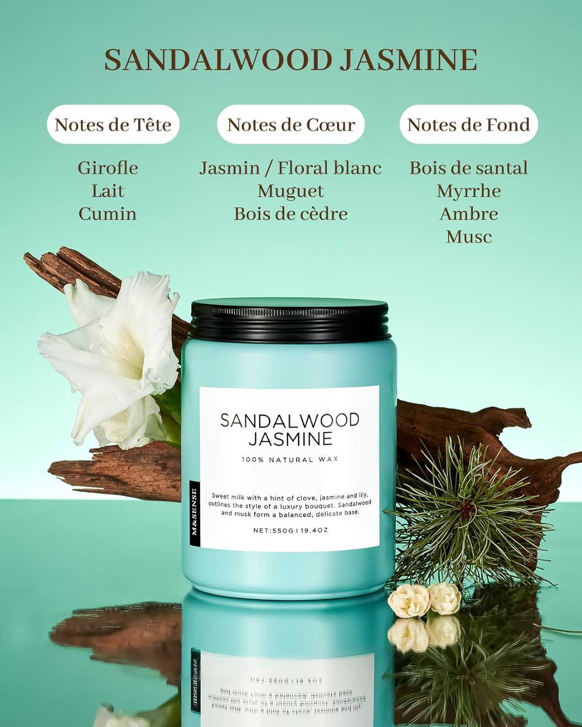 Bougie parfumée pour une ambiance chaleureuse, idéale pour la décoration et la détente – Image 2