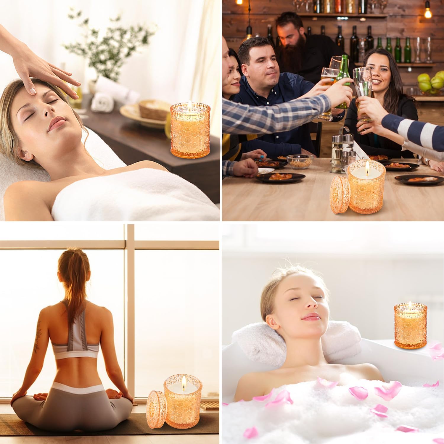 Bougie parfumée pour la détente, ambiance chaleureuse et apaisante – Image 6