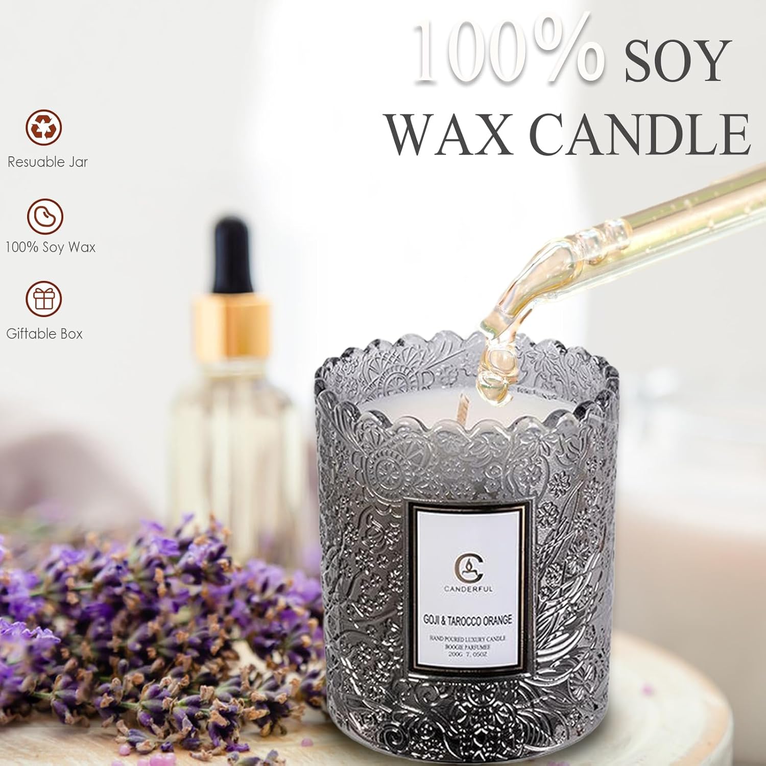 Bougie parfumée pour la détente - Créez une ambiance chaleureuse dans votre intérieur – Image 3