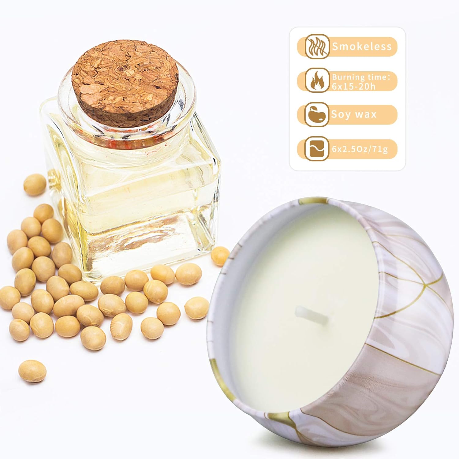 Bougie parfumée pour une décoration apaisante et une ambiance chaleureuse – Image 3