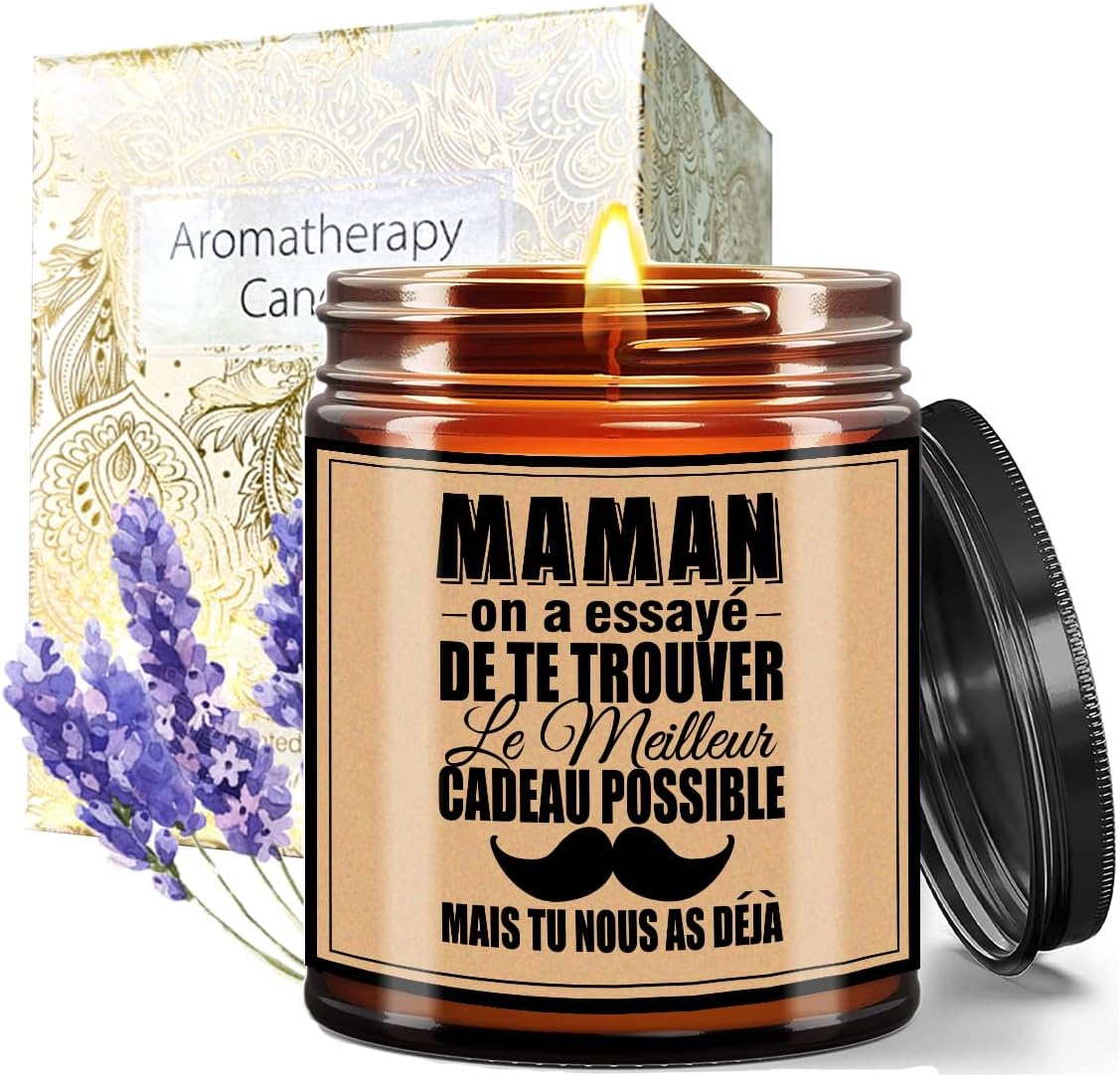 Bougie parfumée pour une décoration élégante, créant une ambiance chaleureuse