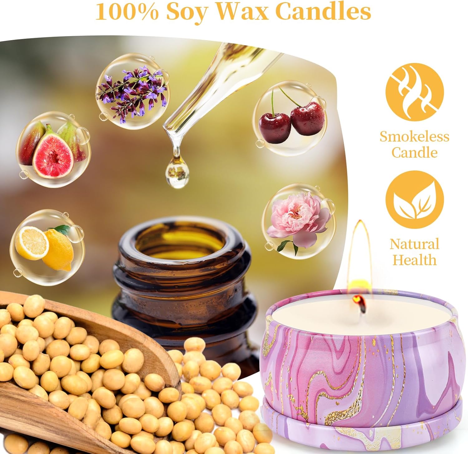 Bougie parfumée pour une décoration élégante et une ambiance chaleureuse – Image 2