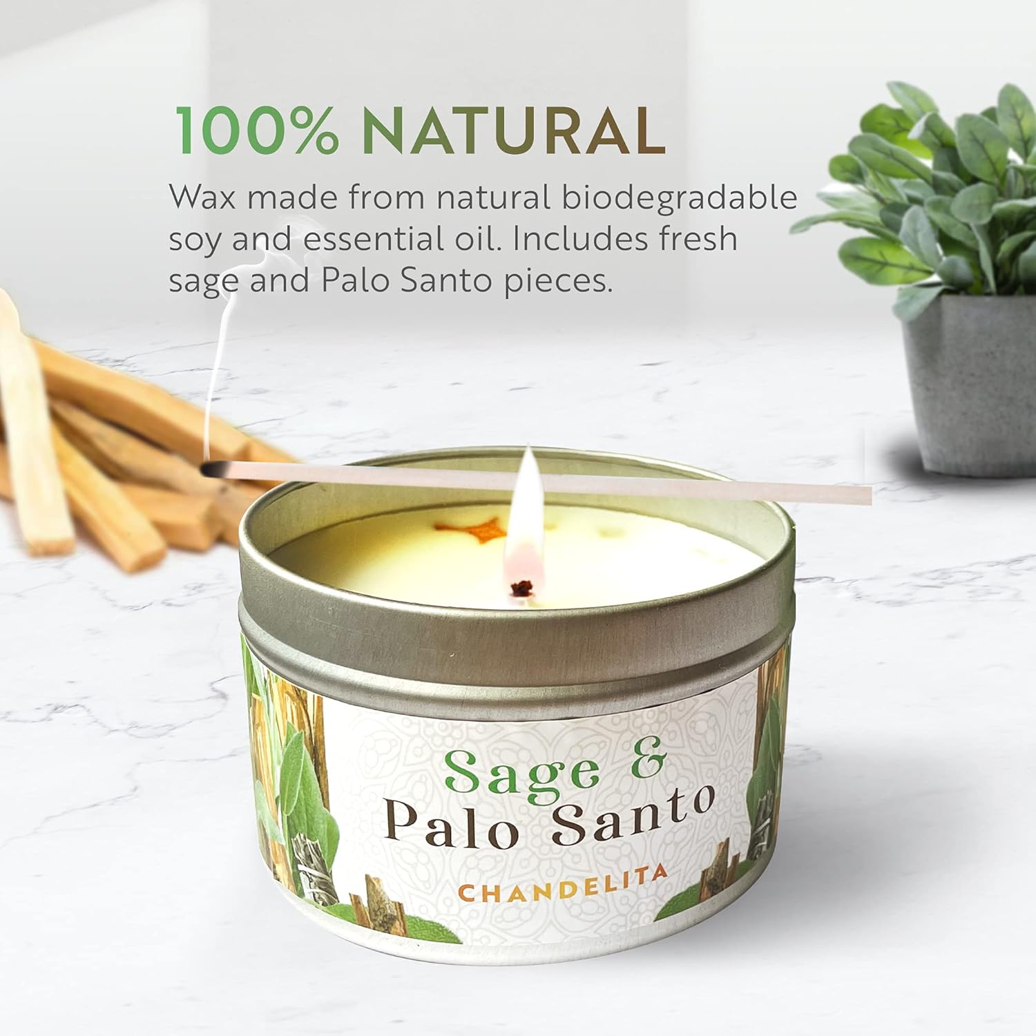 Bougie parfumée pour une décoration chaleureuse, créant une ambiance relaxante – Image 5