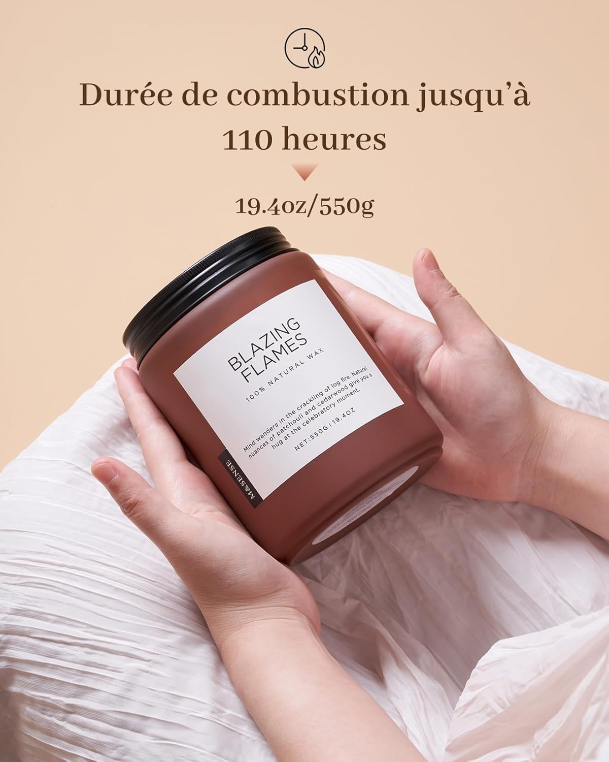 Bougie parfumée pour une décoration élégante, créant une ambiance chaleureuse et apaisante – Image 4