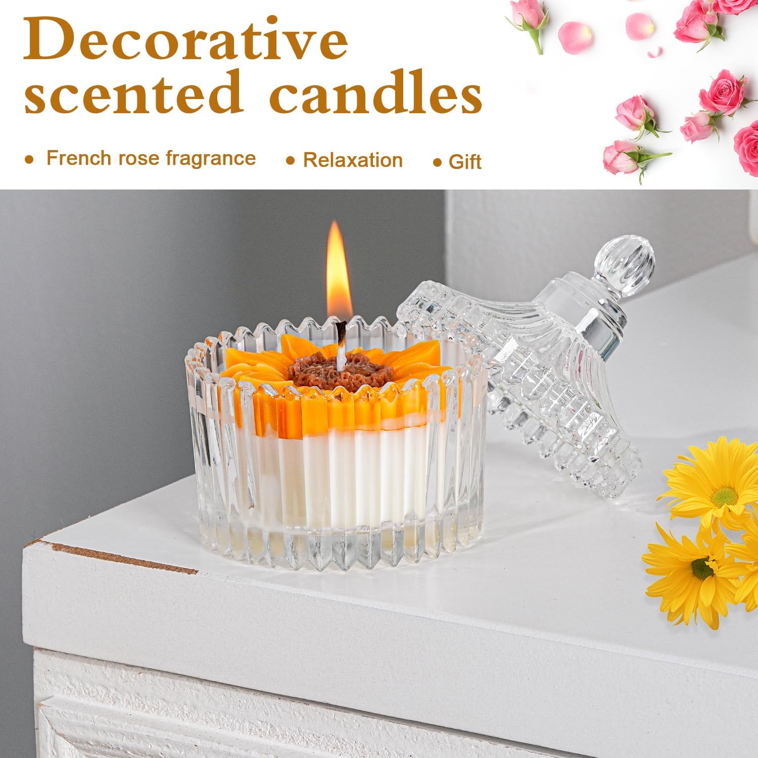 Bougie parfumée pour une ambiance chaleureuse, idéale en décoration ou comme cadeau relaxant – Image 6