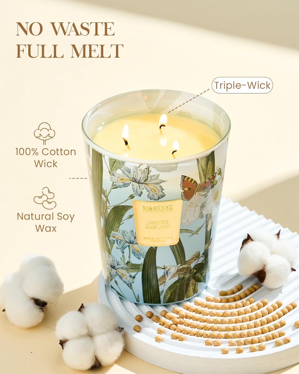 Bougie parfumée pour une décoration apaisante et une ambiance chaleureuse – Image 3