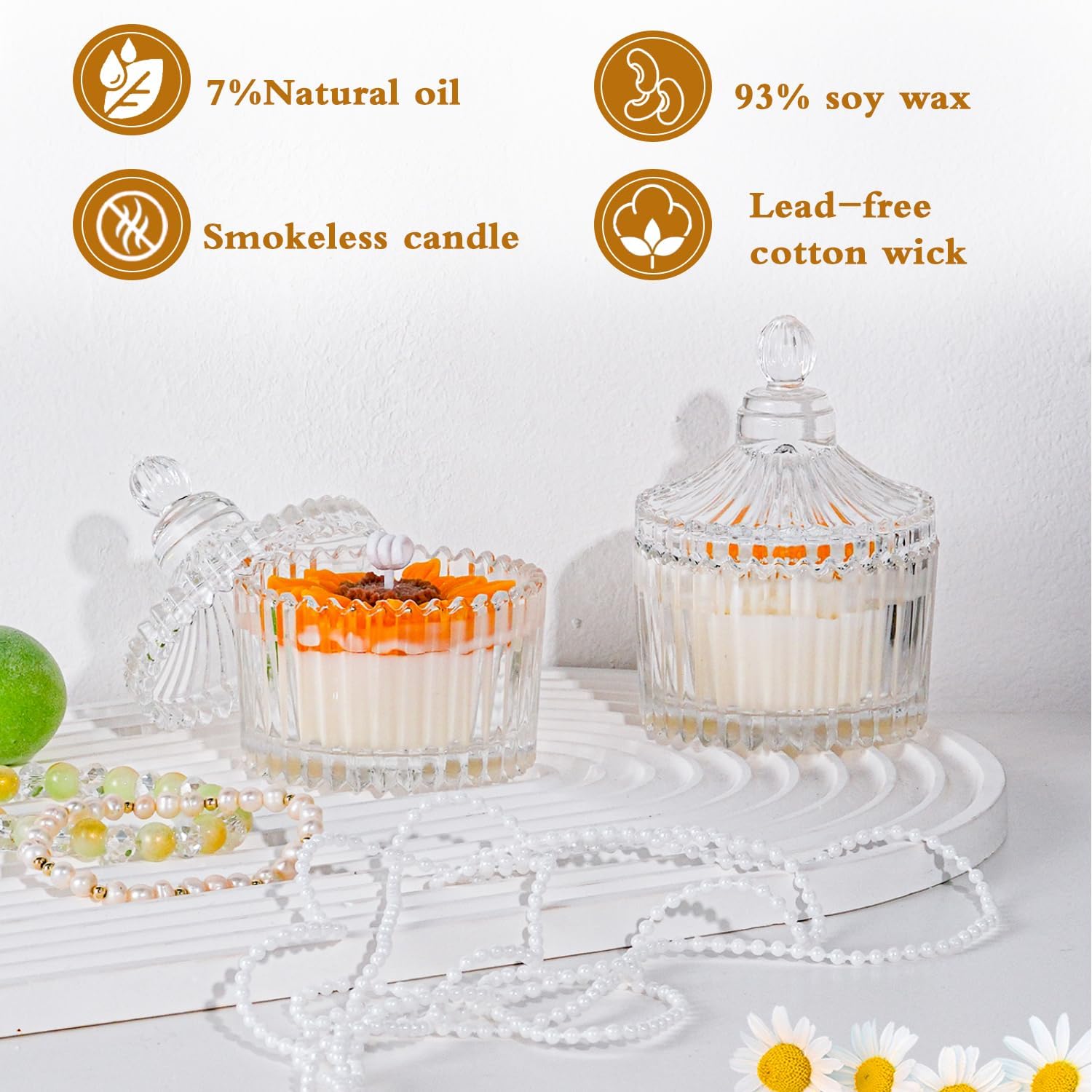 Bougie parfumée pour une ambiance chaleureuse, idéale en décoration ou comme cadeau relaxant – Image 4